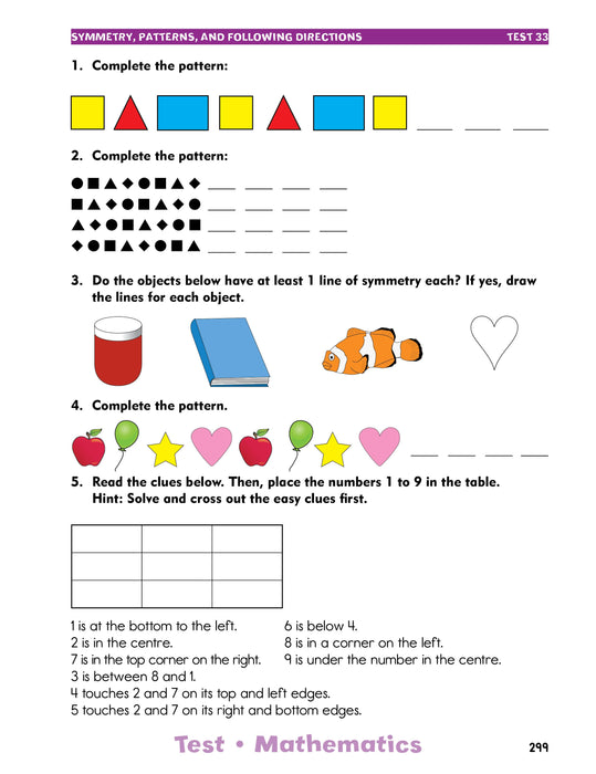 100 Tests Grade 2, is designed to test your child’s knowledge, to verify which concepts she or he understands and which need more practice. With a series of increasingly challenging tests, the book will help you identify the exact areas where your child needs help.