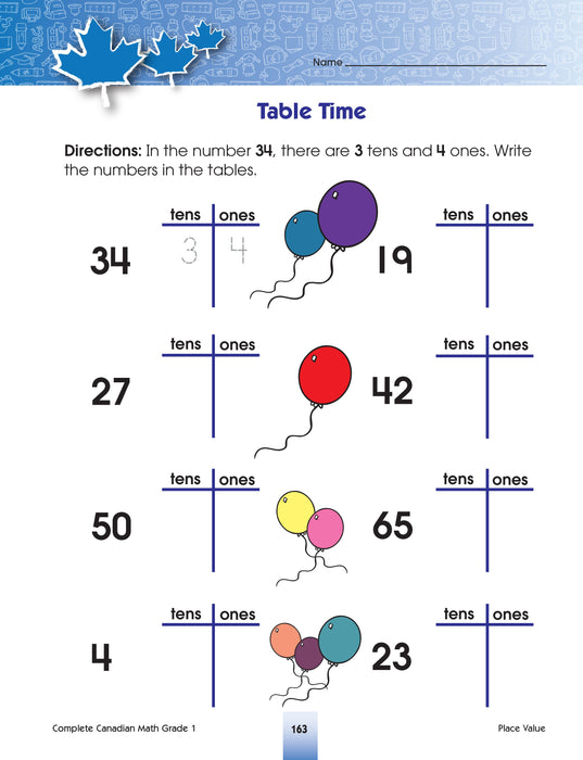 Complete Canadian Math Grade 1: Essential Skills for Ages 6–7