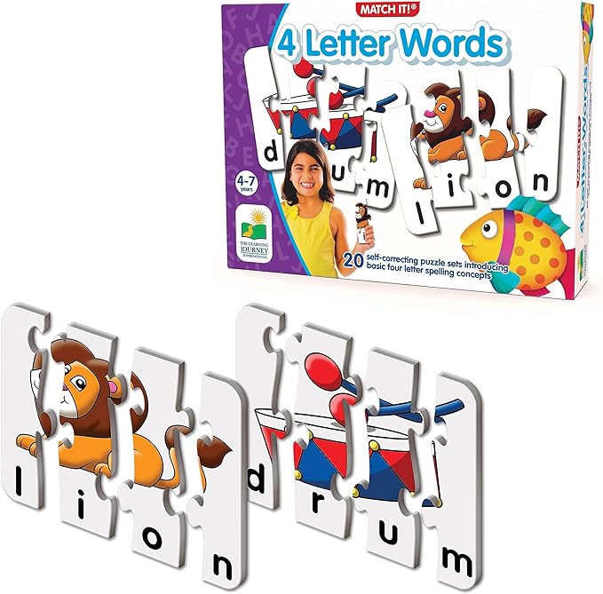 Match It Puzzles - 4 Letter Words
