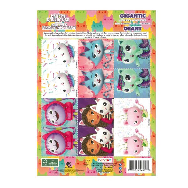 Colorful packaging of Gigantic Giant dolls with cartoon characters on a white background