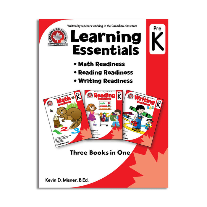 Three books in One, covering Math, Reading and writing