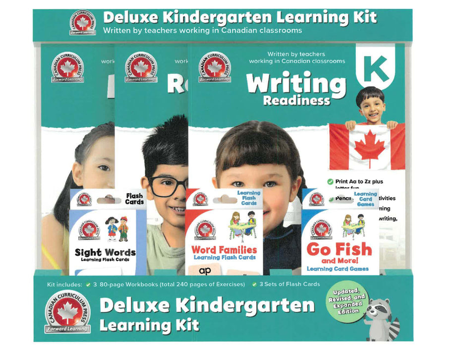 Deluxe Learning Kit – Kindergarten (80-Page Expanded Workbooks + Flashcards)