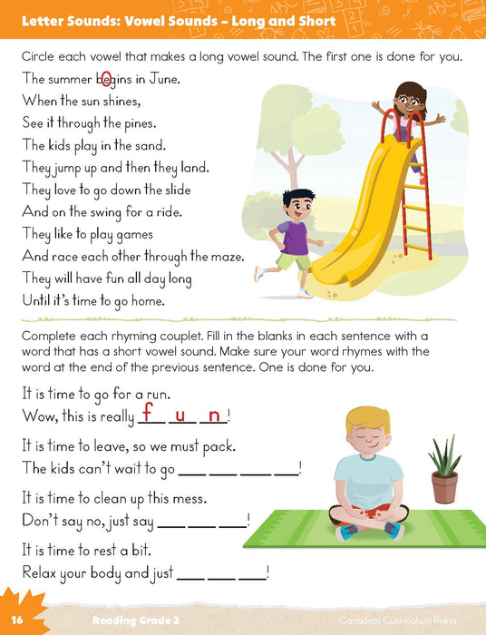 letter sounds grade 2 workbook reading, inside page