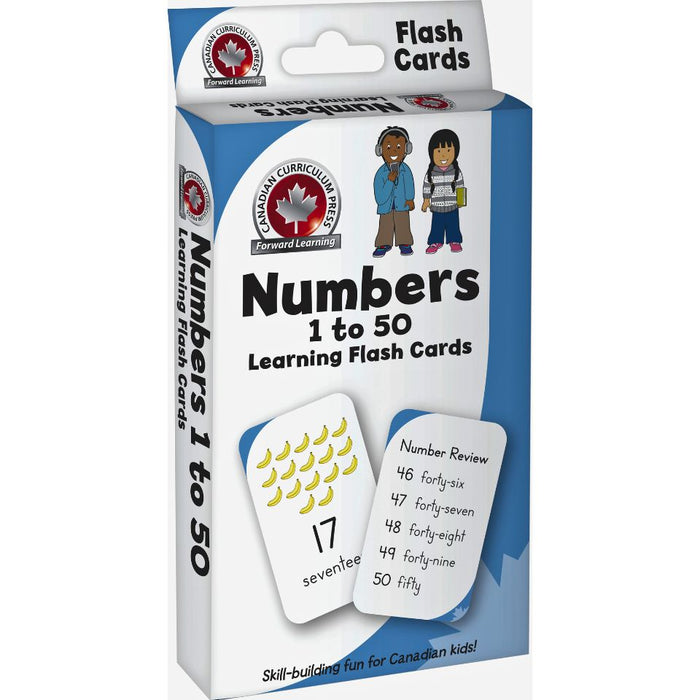 Flashcards – Numbers 1 to 50 │ Canadian Curriculum Press │ Early Learning Math