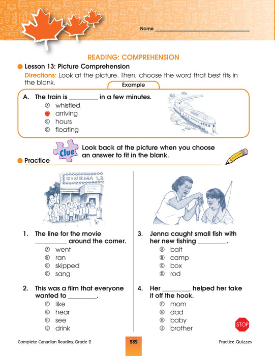 This jumbo, full-colour workbook, which includes practice quizzes with an answer key, will give children the tools they need to build their skills in areas such as phonics, vocabulary, reading comprehension, and grammar. By following the curriculum taught in Canadian schools, the lessons and activities in the Grade 2 Complete Canadian Reading workbook will give children the confidence required to excel in the classroom and beyond. 352 pages // ISBN: 9781770629097