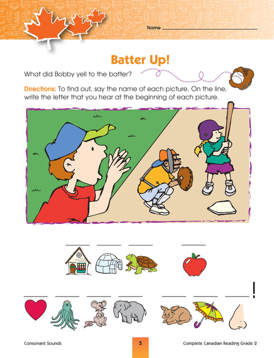 This jumbo, full-colour workbook, which includes practice quizzes with an answer key, will give children the tools they need to build their skills in areas such as phonics, vocabulary, reading comprehension, and grammar. By following the curriculum taught in Canadian schools, the lessons and activities in the Grade 2 Complete Canadian Reading workbook will give children the confidence required to excel in the classroom and beyond. 352 pages // ISBN: 9781770629097