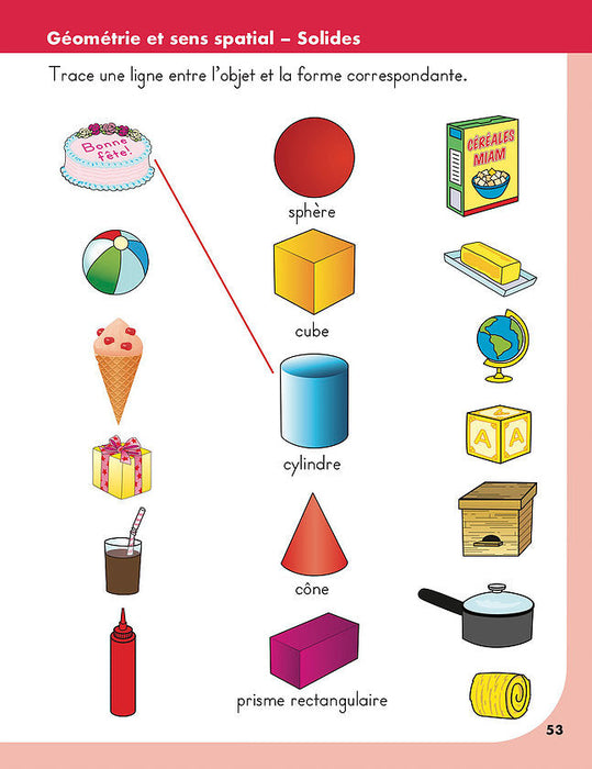 Inside page featuring addition and subtraction exercises from Mathématique en 1re année | Grade 1 Math Workbook