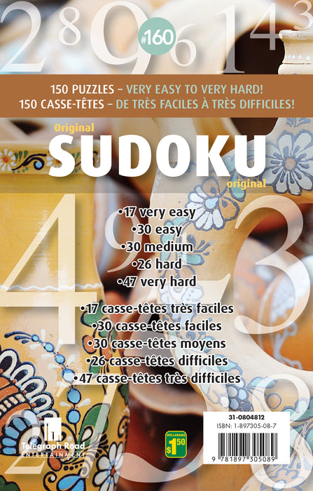 Back Cover #160 - Original Sudoku Books Sale