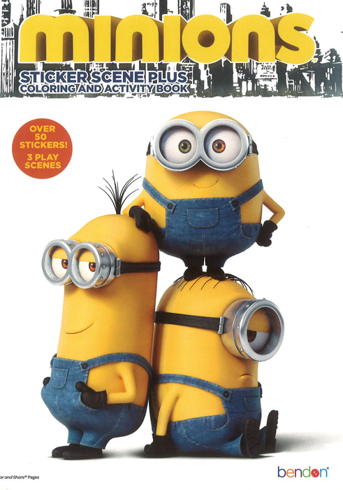 Minions Sticker Scene Plus Coloring & Activity Book