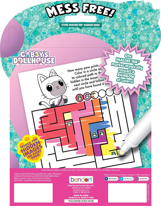 Gabby’s Dollhouse Imagine Ink Magic Pictures Book | Mess-Free Colouring Activity by Bendon