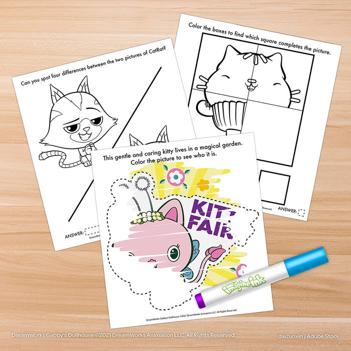 Gabby’s Dollhouse Imagine Ink Magic Pictures Book | Mess-Free Colouring Activity by Bendon