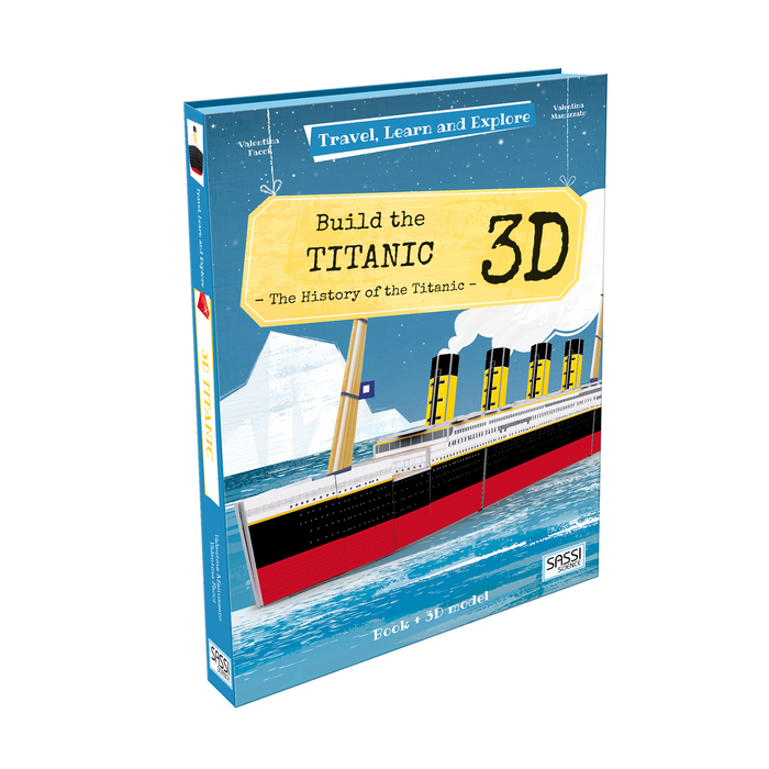Welcome aboard this 26-piece 3D model of one of the most famous transatlantic ships of all time, the RMS Titanic! Turn the 32-page book and discover, piece by piece, the story of this ‘ocean giant’ that plunged into the waters of the Atlantic Ocean at the beginning of the twentieth century, in 1912.