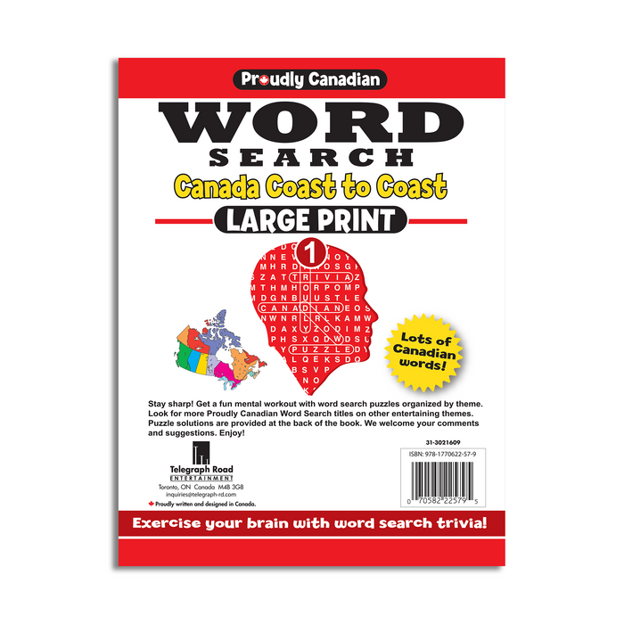 Proudly Canadian Word Search - Canada Coast to Coast - Volume 1