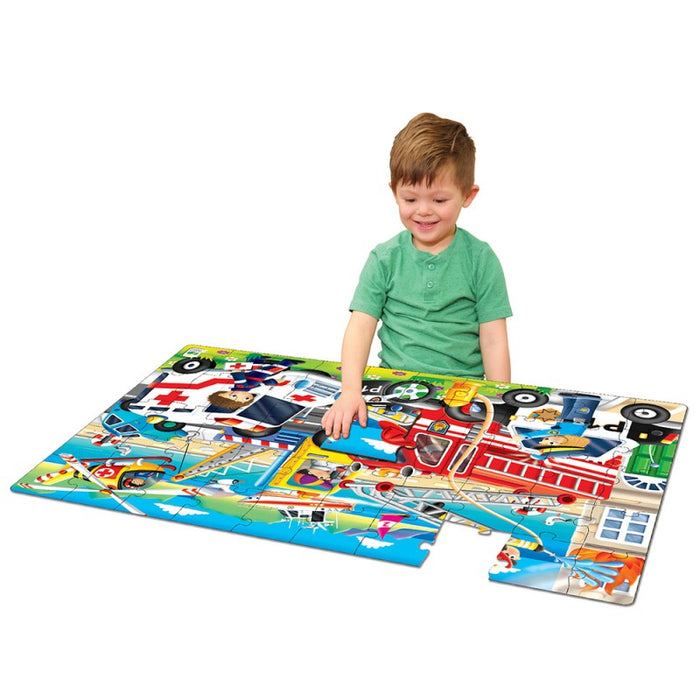 boy with the complete puzzle