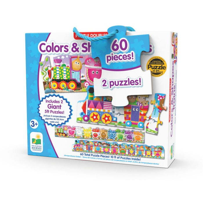 Puzzle Doubles - Giant Colors and Shapes Train Floor Puzzles