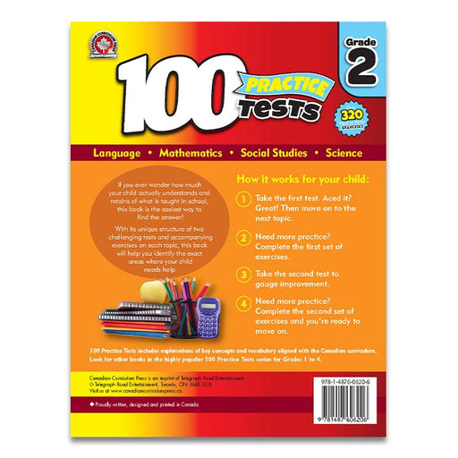 Grade Two Educational Workbook – Includes 100 Exercises per Subject