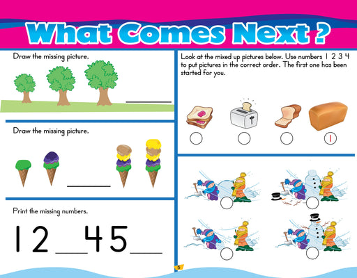 The CCP Pre-K Workbook (Floorpad - 10x13) helps children practise key skills, from reading to math and beyond, that they will learn through the Canadian curriculum. Its immersive and colourful activities will help children to identify letters, numbers, and colours; sort and compare; make patterns; develop eye-hand coordination and fine motor skills; and much more.