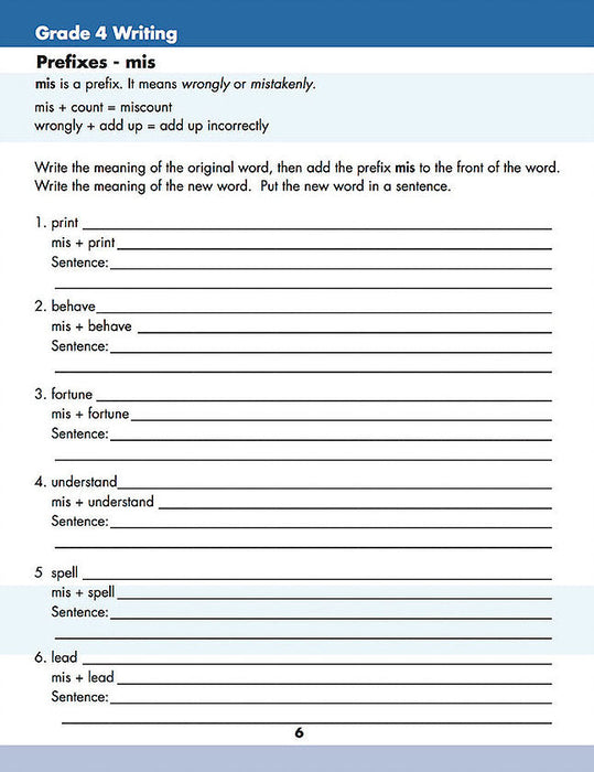 eBook Grade 4 Writing Workbook - Canadian Curriculum Press