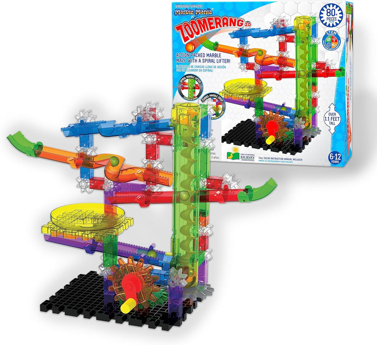 The Learning Journey: Techno Gears Marble Mania Zoomerang 2.0 - STEM Construction Set – Award Winning Learning Toys & Gifts for Children Ages 6-12 Years..