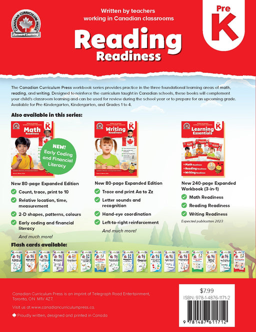 Pre-Kindergarten  educational workbook back cover
