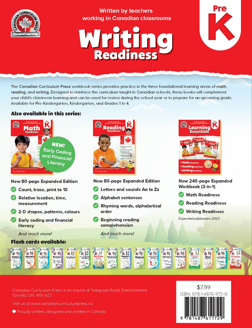 back cover writing readiness pre-k