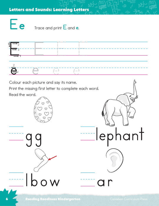 Kindergarten Reading Workbook - 80-page Expanded Edition