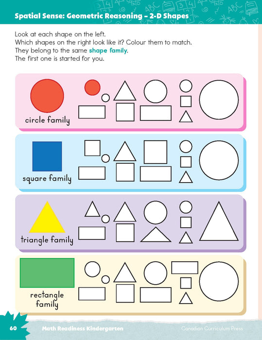 geometric reasoning math kindergarten , 2 d shapes