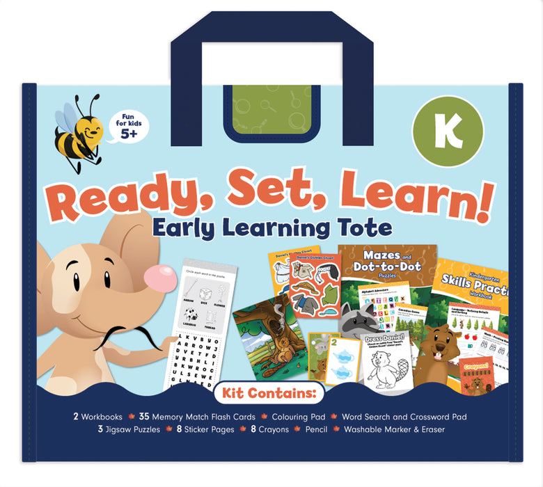 Ready, Set, Learn Kindergarten: Early Learning Tote – Educational Kit for Kids