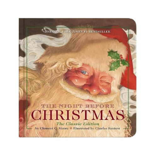 The Night Before Christmas oversized padded board book front cover featuring classic holiday illustrations by Charles Santore, perfect Christmas gift for children ages 1-4.