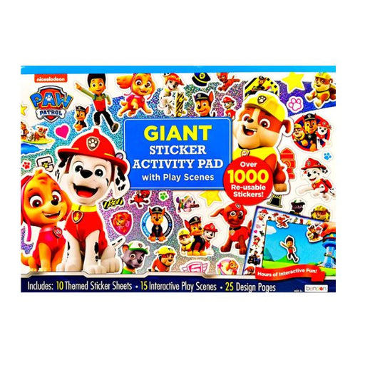 Paw Patrol Giant Sticker Activity Pad with Play Scenes on a white background