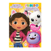 Gabby's Dollhouse Jumbo Colouring and Activity Book cover with favourite characters, 64 pages of puzzles and colouring fun for kids 4 and up