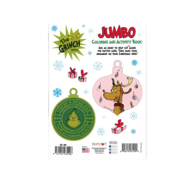 Jumbo Colouring & Activity Book – The Grinch “Feeling Grinchy” | Kids’ Christmas Activity Book