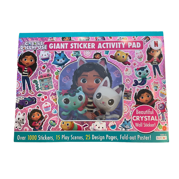 Carly's Dollhouse Giant Sticker Activity Pad with colorful design on a white background