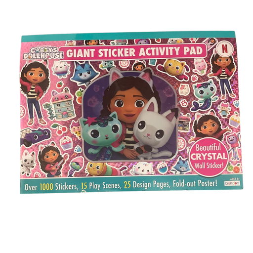 Gabby’s Dollhouse Stickers Ultimate Activity Pad by DreamWorks, floor-size with over 1000 reusable stickers