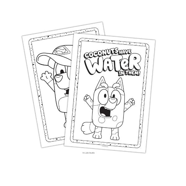 Bluey Coloring Book with Crayons & Stickers – 48-Page Kids Activity