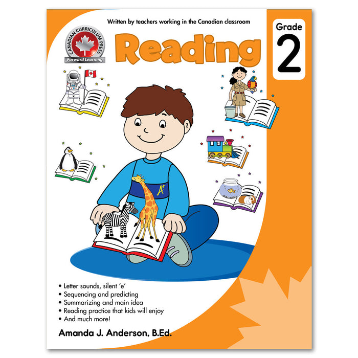 Its activities focus on letter sounds, the silent 'e', sequencing and predicting, summarizing, main ideas, and much more. Using fun Canadian themes, the workbook allows children to practise reading in ways they will enjoy. Written by a teacher working in a Canadian classroom, this book fosters stronger readers and prepares young minds for success in the classroom. 64 pages // ISBN: 9781487602802