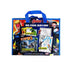 Marvel Avengers activity set with coloring book, stickers, and play scene in a blue bag