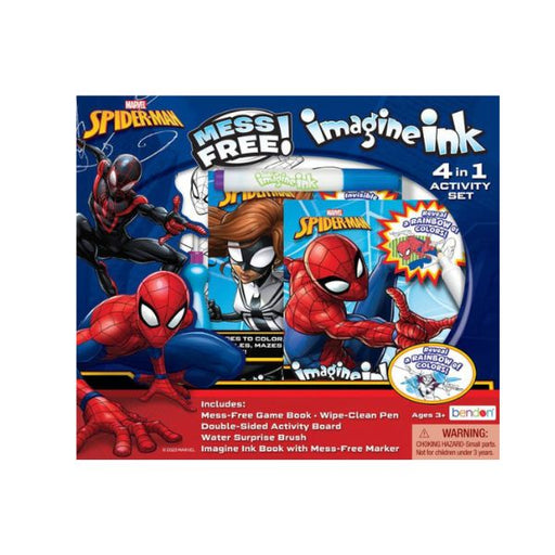 Spider-Man Imagine Ink 4-in-1 Activity Box Set for kids