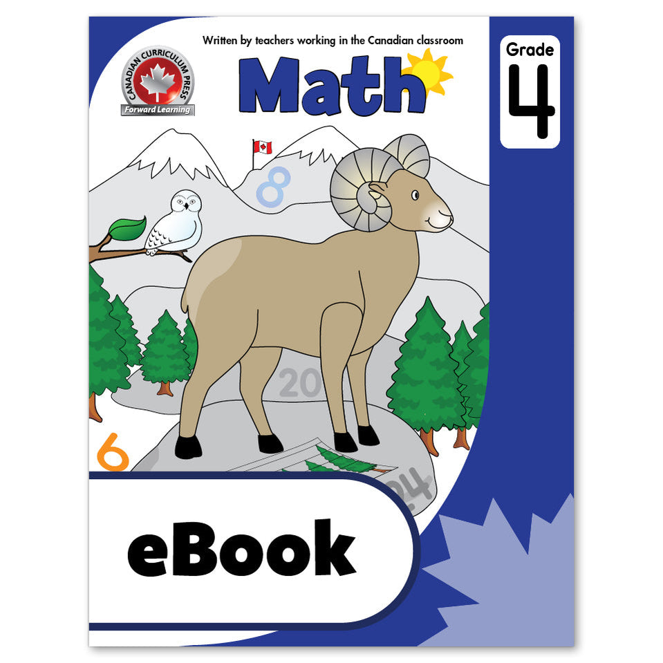 Red Math Book 4 eBook Grade 4 Math Workbook│Canadian Curriculum — Telegraph Road