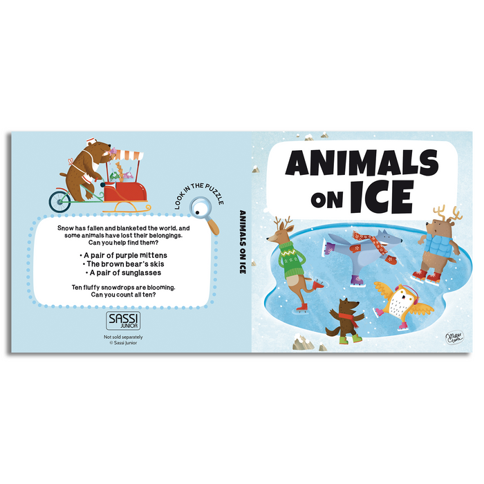 30 piece puzzle - Animals on Ice_sassi junior_Telegraph Road Entertainment_book