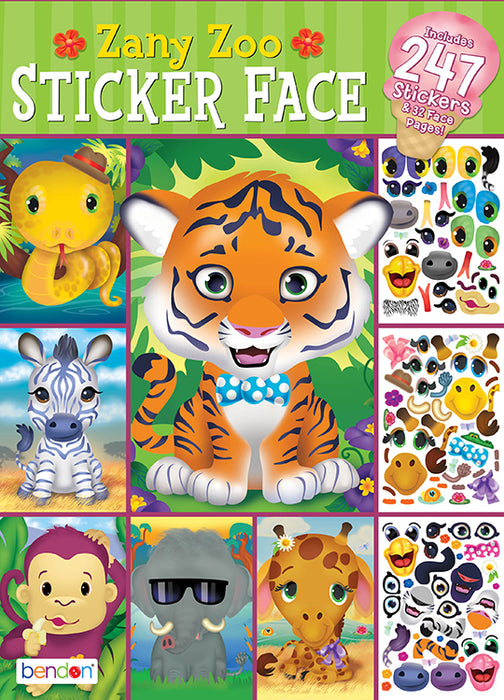 Zany Zoo Create-A-Face Sticker Book