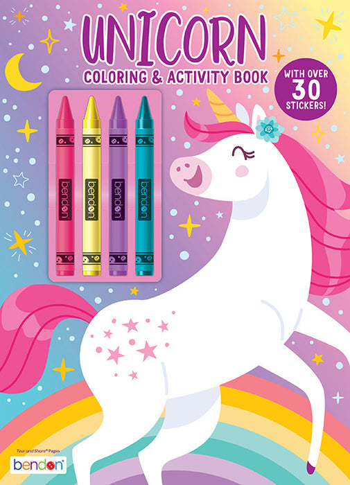 Join your favorite characters on an all-new coloring adventure with Bendon's Coloring and Activity Book with Crayons! This 48-page* coloring book is chock-full of activities, games, and puzzles plus 4 crayons and more than 30 awesome stickers!