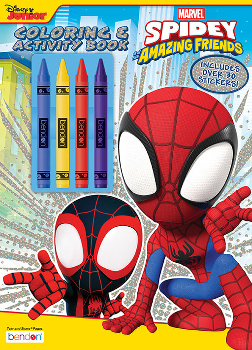 Join Spidey and His Amazing Friends on a colouring adventure with Bendon's Marvel Colouring and Activity Book with Crayons! This 48-page colouring book is chock-full of activities, games, and puzzles plus bonus crayons for colouring fun! ISBN 9781690215882