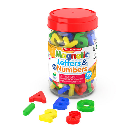jar with magnetic letters and numbers 80 pieces