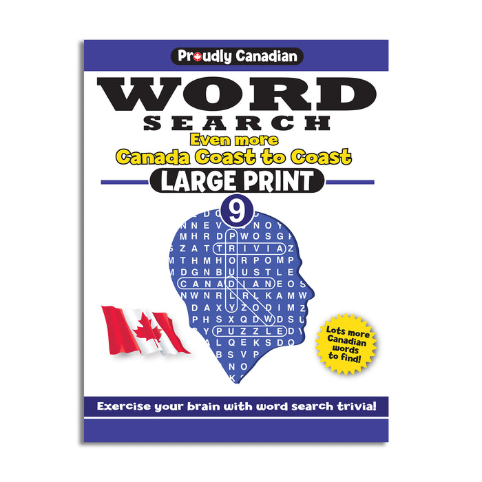 large print word search, volume 9, even more Canada Coast to Coast word search trivia 
