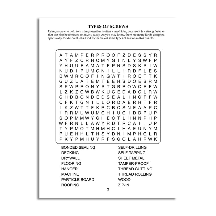 page 70 of volume 11, trivia facts at the top of the word search puzzle