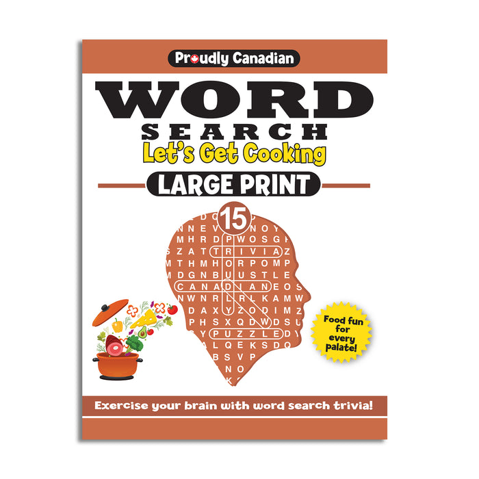 Proudly Canadian Word Search - Let's Get Cooking - Volume 15 front cover 