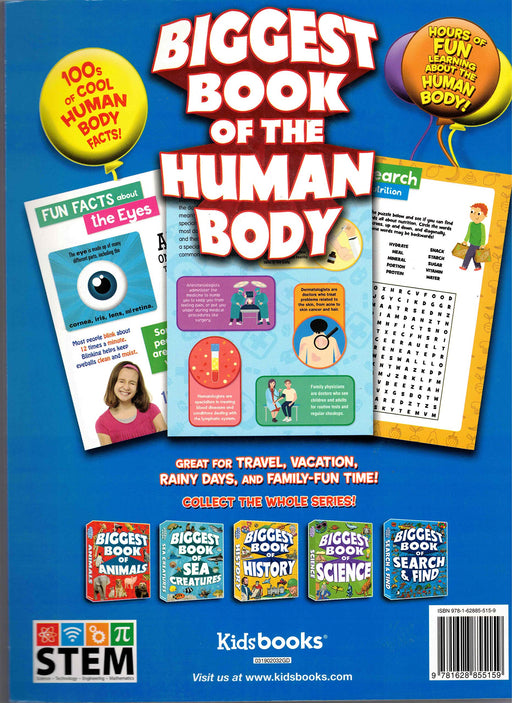 Get ready to learn about the amazing human body!  Find out: • Which muscle never gets tired • Why your ears pop when you're on an airplane • Fun ways to move your body • What the human body has in common with other animal bodies • How your body parts work as a team to keep you healthy • And much, much more!  Also includes Search & Find puzzles, mazes, word searches, and other fun activities!  Get ready to impress your family and friends with your knowledge of the human body!