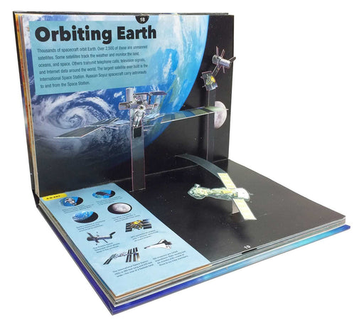 3-2-1 lift off! Kids can embark on an amazing 3-D tour of the solar system with this unique book filled with dazzling images, incredible facts, and 5 dynamic pop-up scenes that bring space to life.