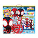the back of Spidey colour and activity set, with stencil, art pad, two masks, paint and paint brush